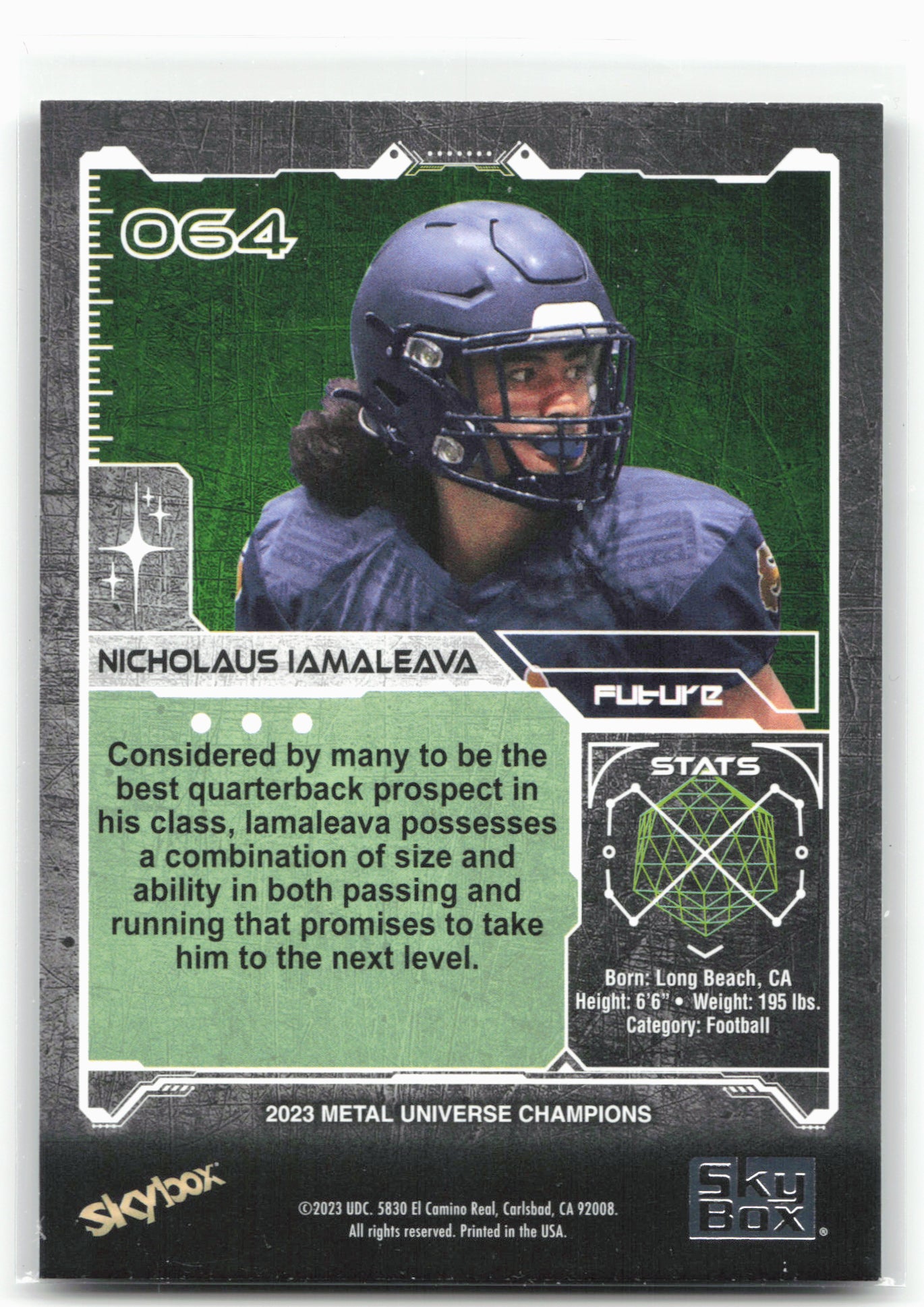 2023 SkyBox Metal Universe Champions #064 Nicholaus Iamaleava