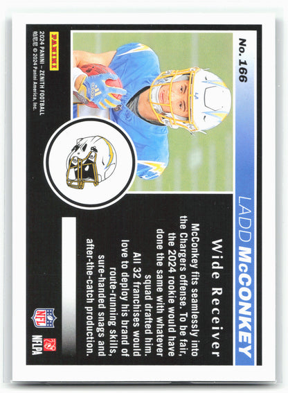 2024 Panini Zenith #166 Ladd McConkey Two Minute Drill