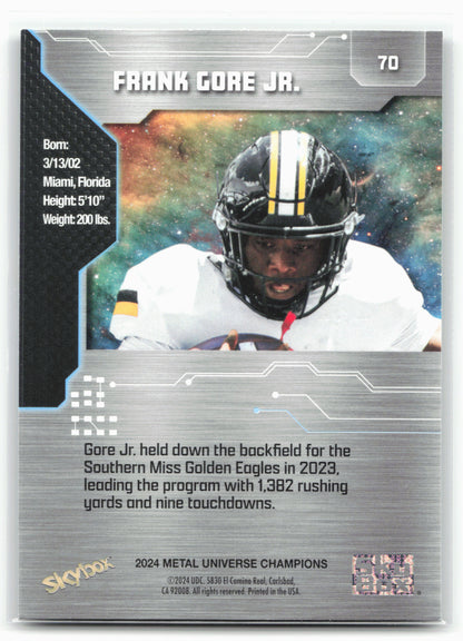 2024 SkyBox Metal Universe Champions #70 Frank Gore Jr.