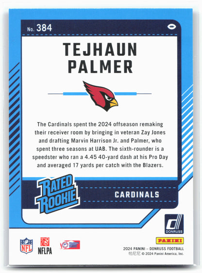 2024 Donruss #384 Tejhaun Palmer Press Proof Blue