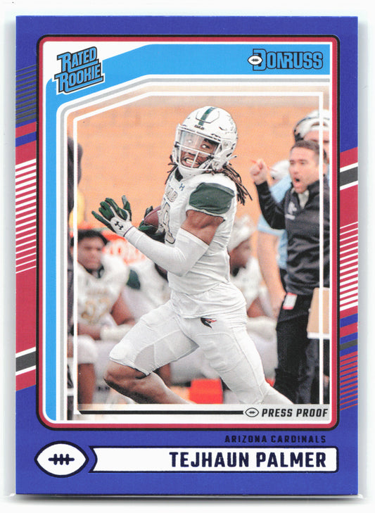 2024 Donruss #384 Tejhaun Palmer Press Proof Blue