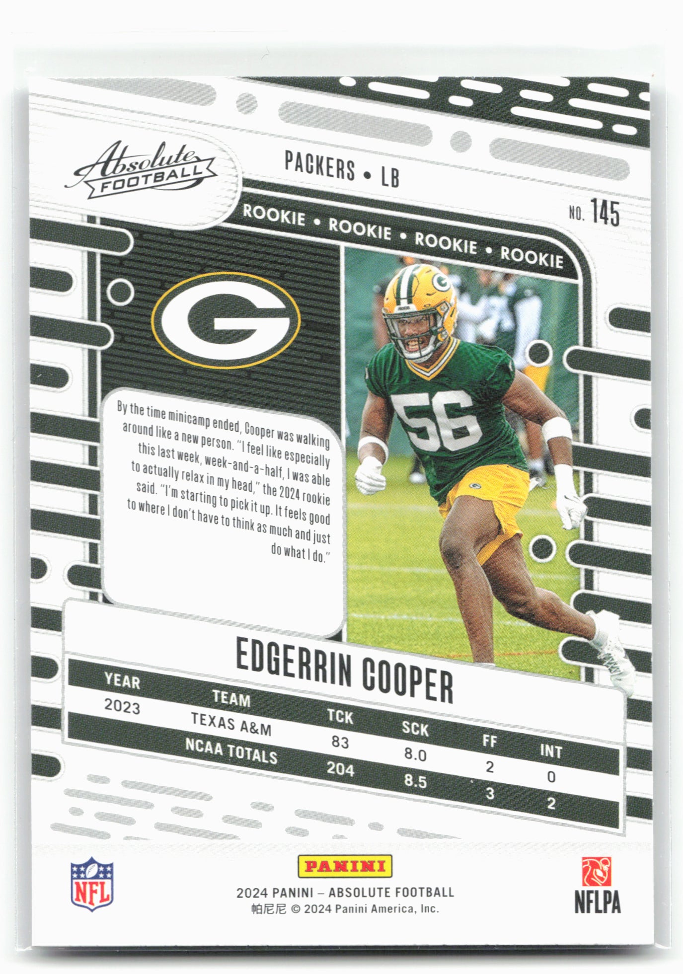 2024 Panini Absolute #145 Edgerrin Cooper