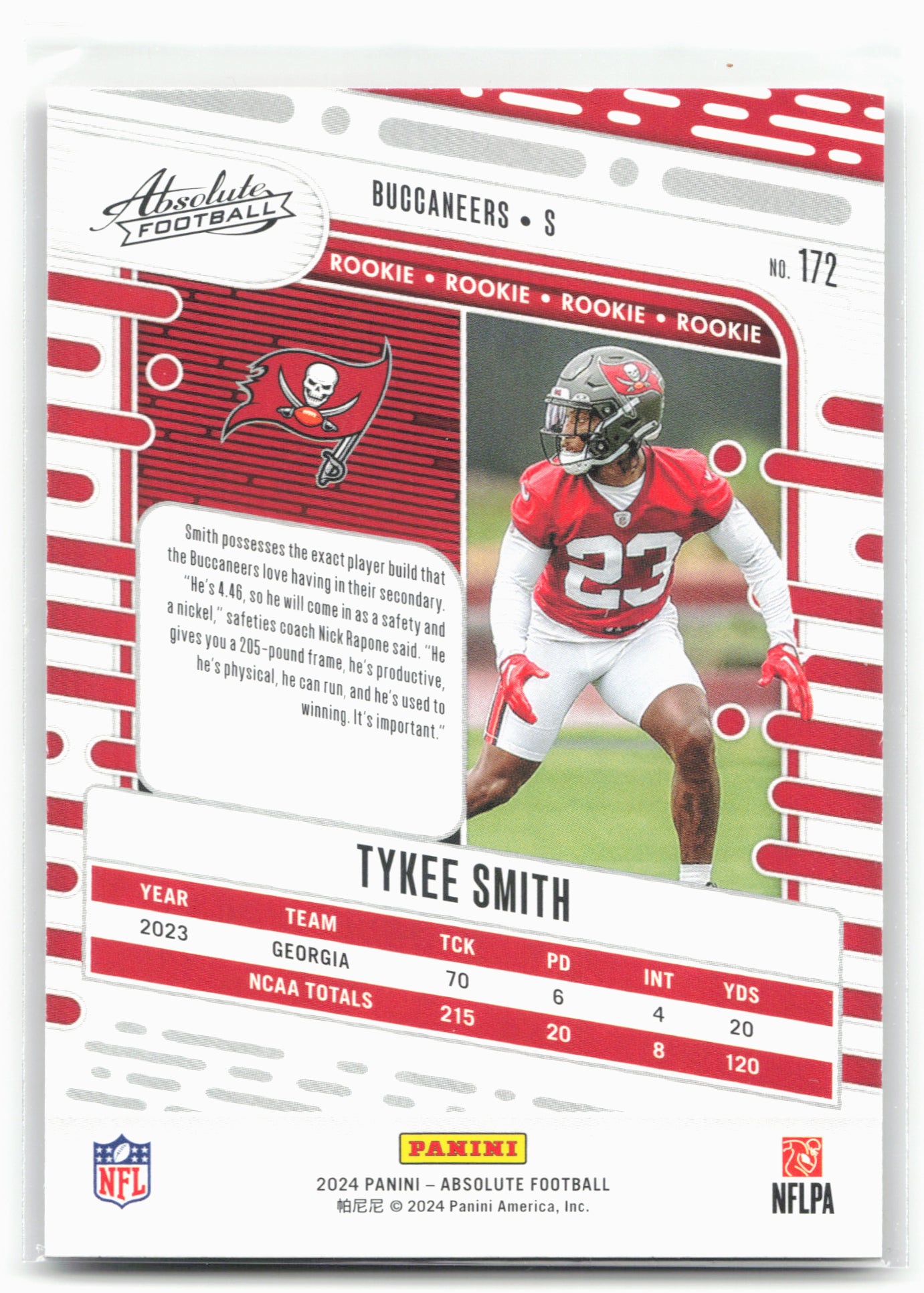 2024 Panini Absolute #172 Tykee Smith Retail
