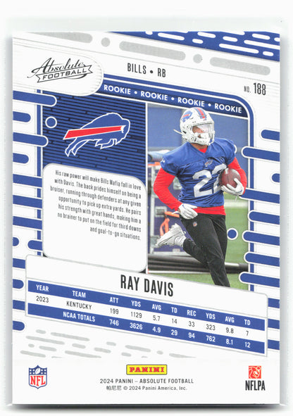 2024 Panini Absolute #188 Ray Davis Retail