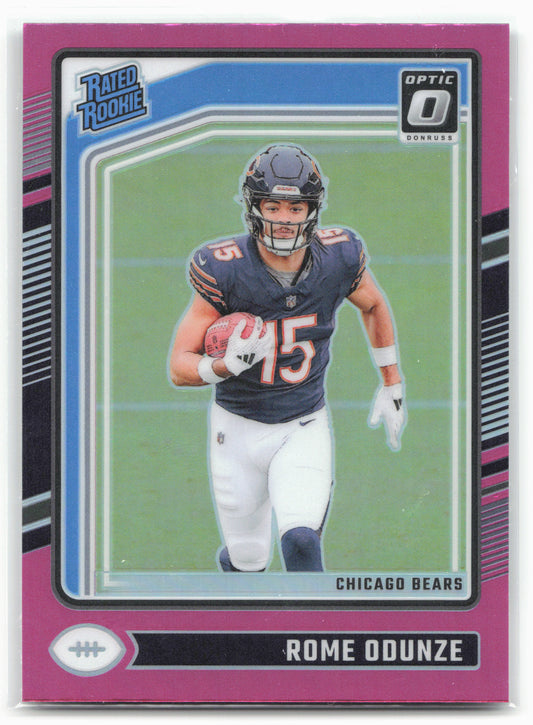 2024 Donruss Optic #286 Rome Odunze Pink