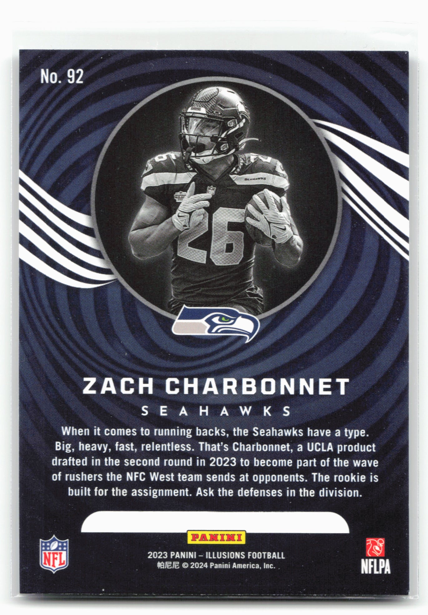 2023 Panini Illusions #92 Zach Charbonnet Retail