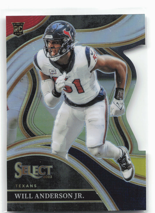 2023 Panini Select #207 Will Anderson Jr. Silver Prizms Die Cuts