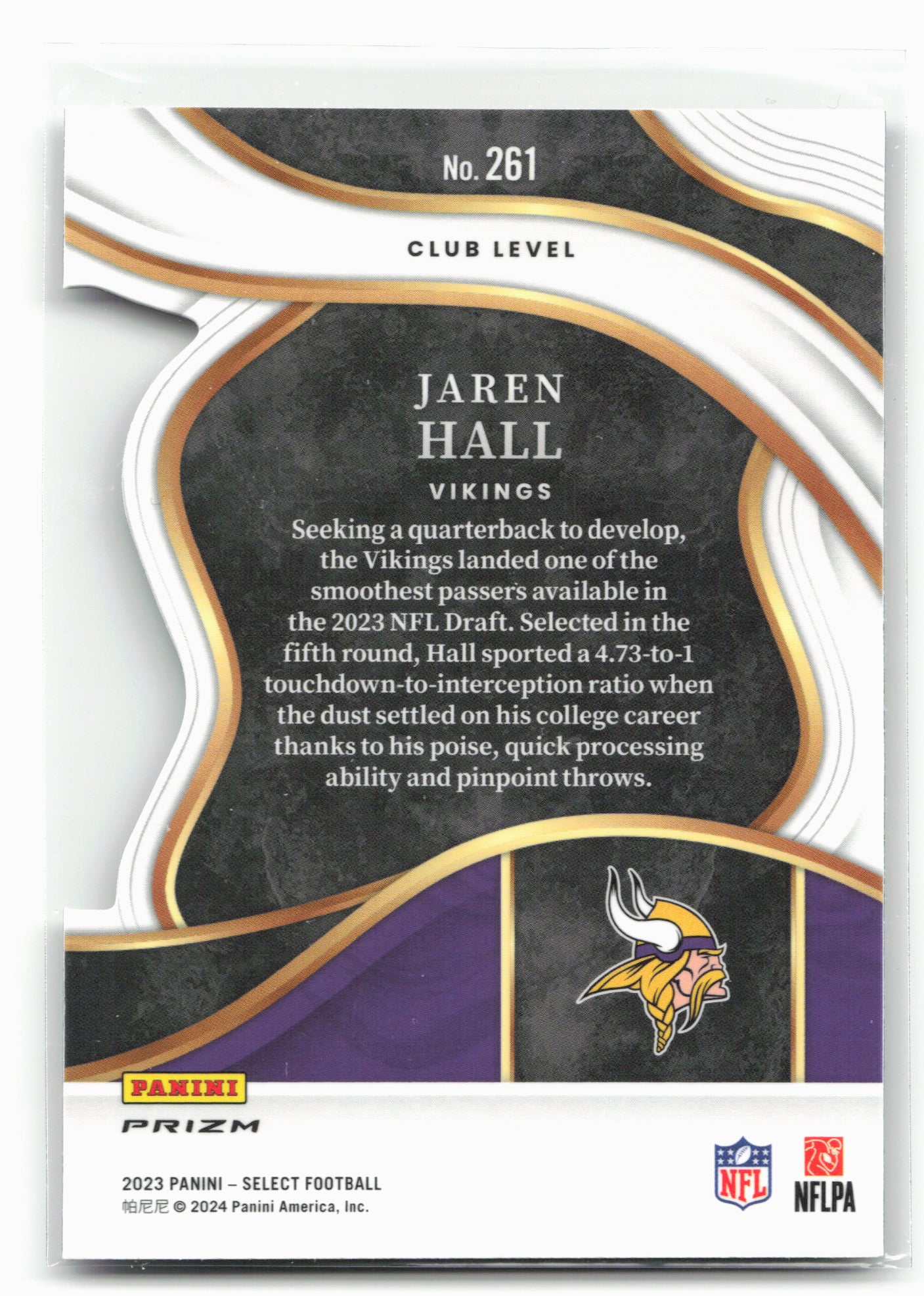2023 Panini Select #261 Jaren Hall Silver Prizms Die Cuts
