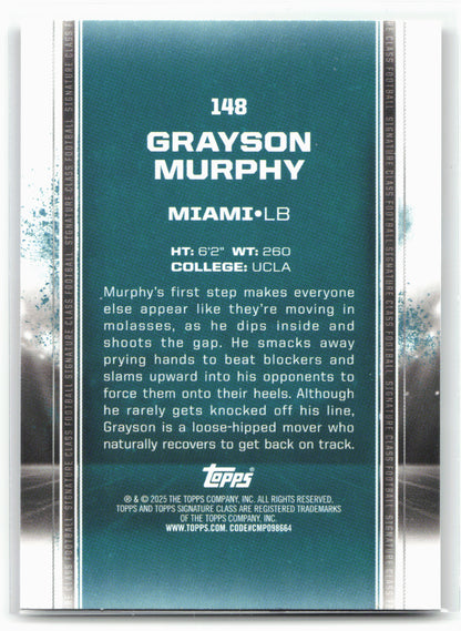 2024 Topps Signature Class #148 Grayson Murphy Bronze
