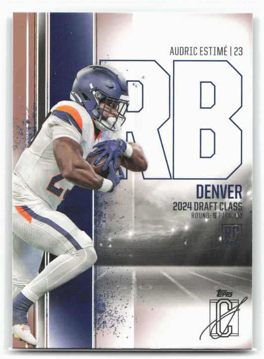 2024 Topps Signature Class #103 Audric Estimé Bronze
