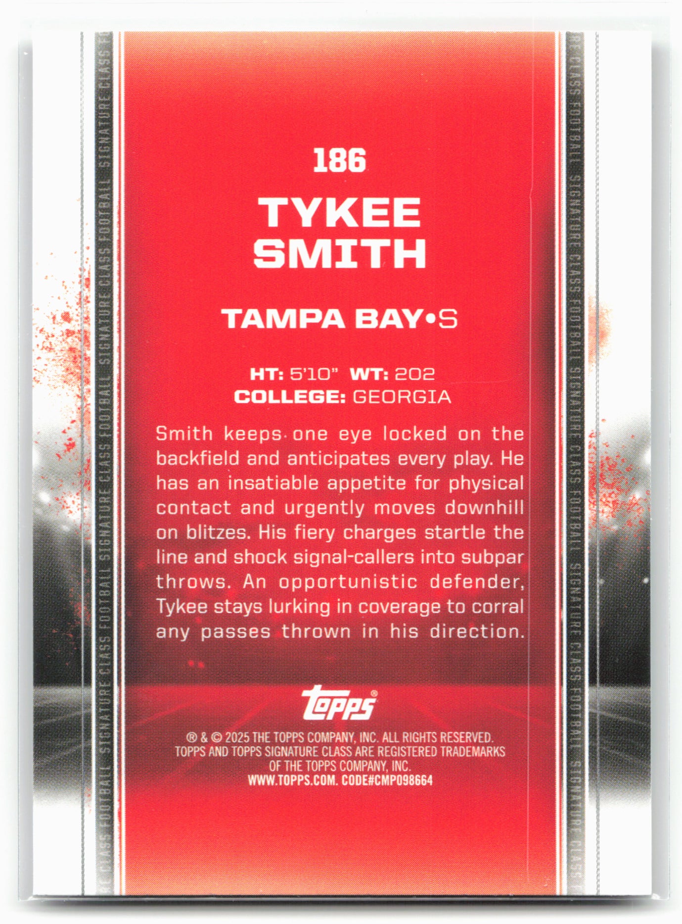 2024 Topps Signature Class #186 Tykee Smith Bronze