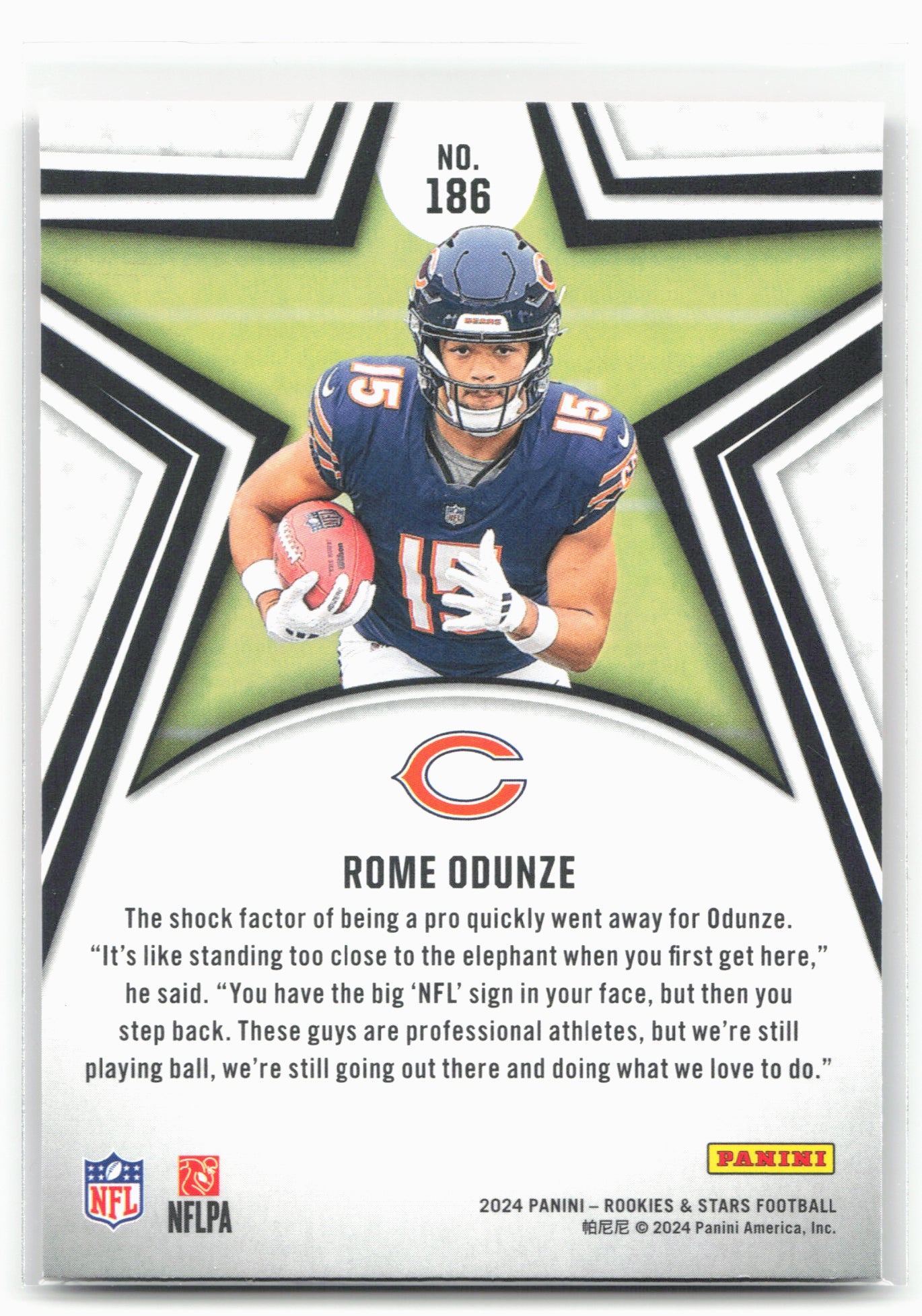 2024 Panini Rookies & Stars #186 Rome Odunze Red