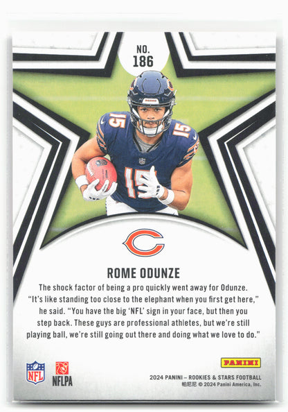 2024 Panini Rookies & Stars #186 Rome Odunze Red
