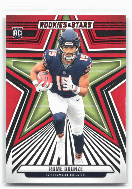 2024 Panini Rookies & Stars #186 Rome Odunze Red