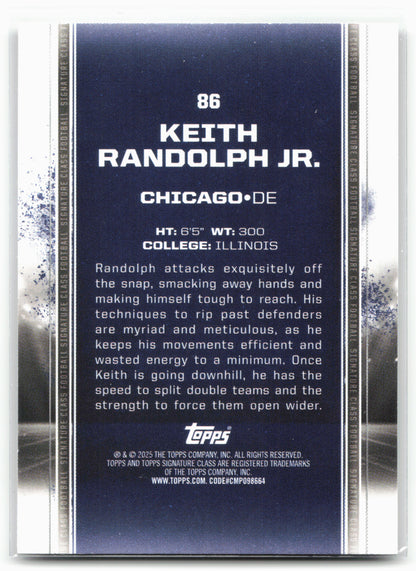 2024 Topps Signature Class #86 Keith Randolph Jr. Bronze