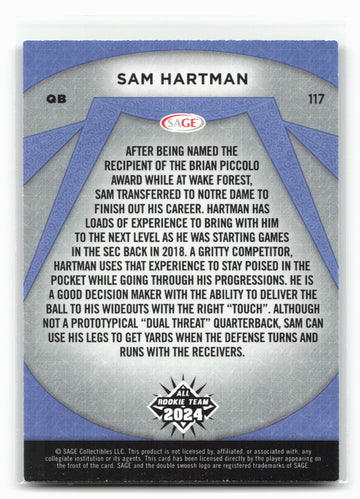 
2024 SAGE HIT #117 Sam Hartman