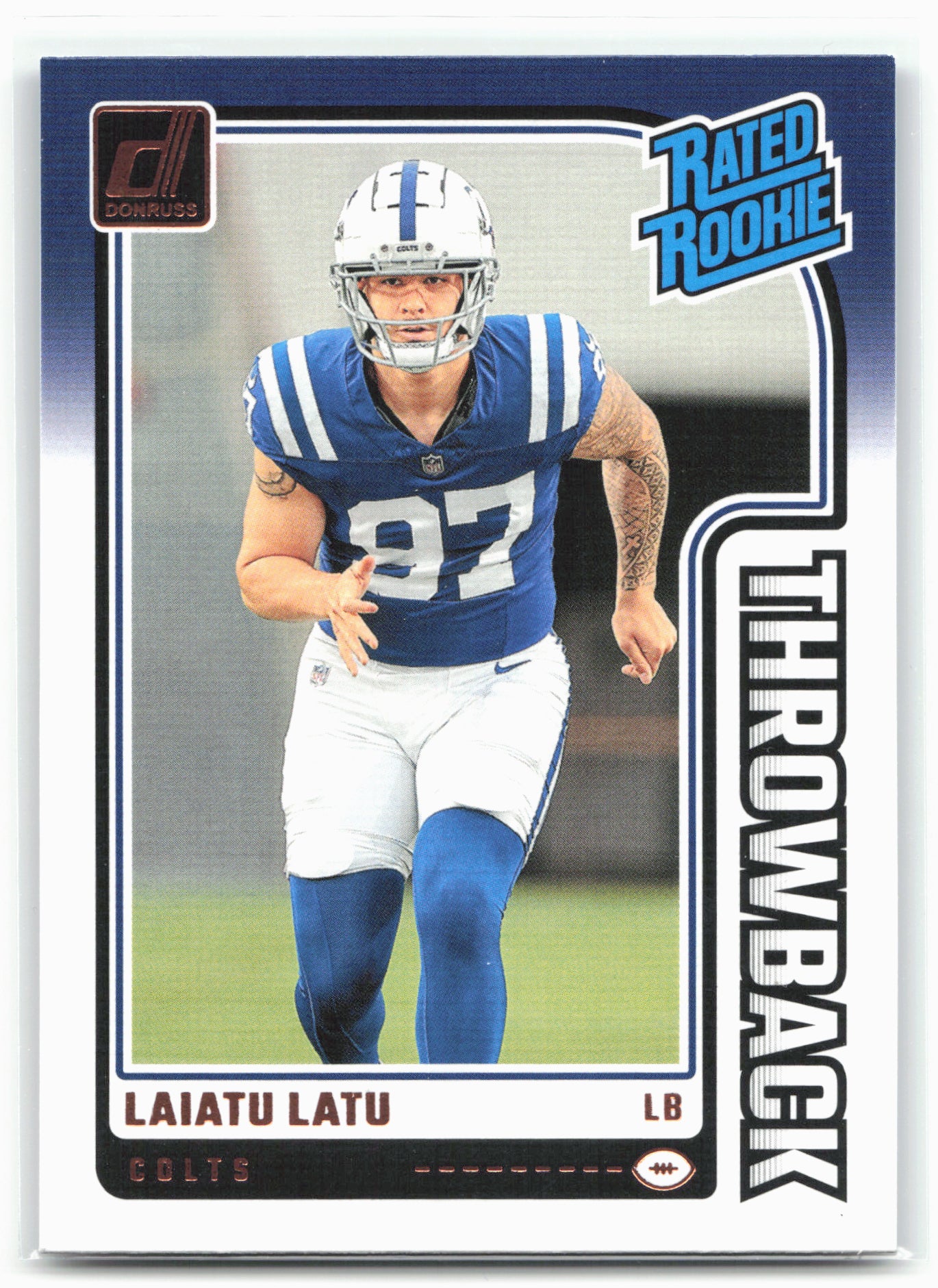 2024 Donruss #14 Laiatu Latu Rated Rookies Throwback