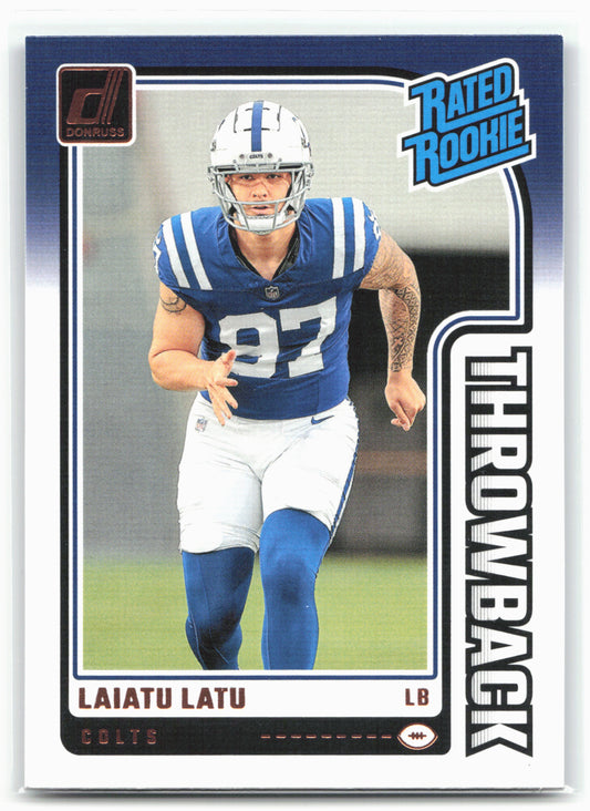 2024 Donruss #14 Laiatu Latu Rated Rookies Throwback