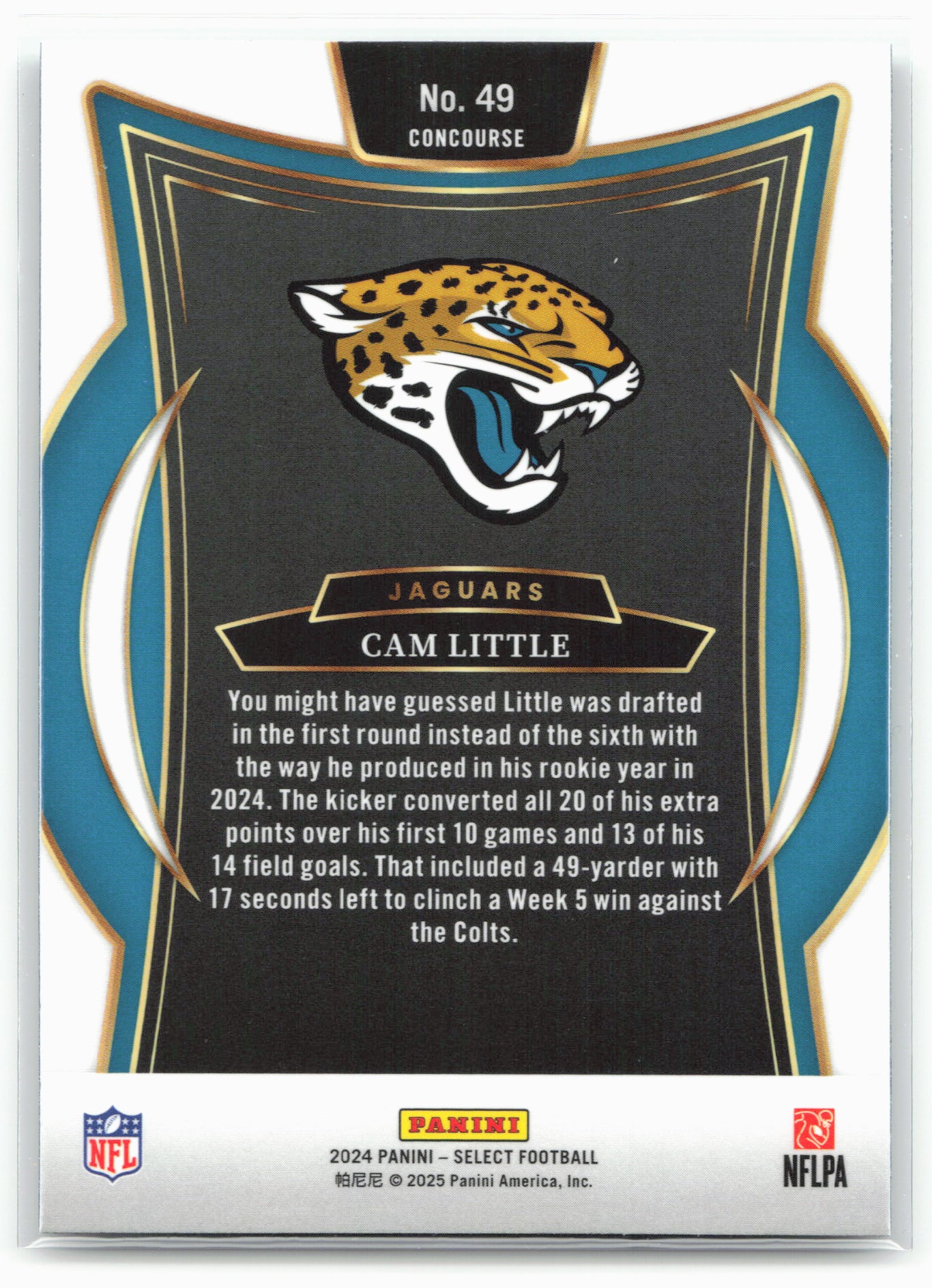 2024 Panini Select #49 Cam Little