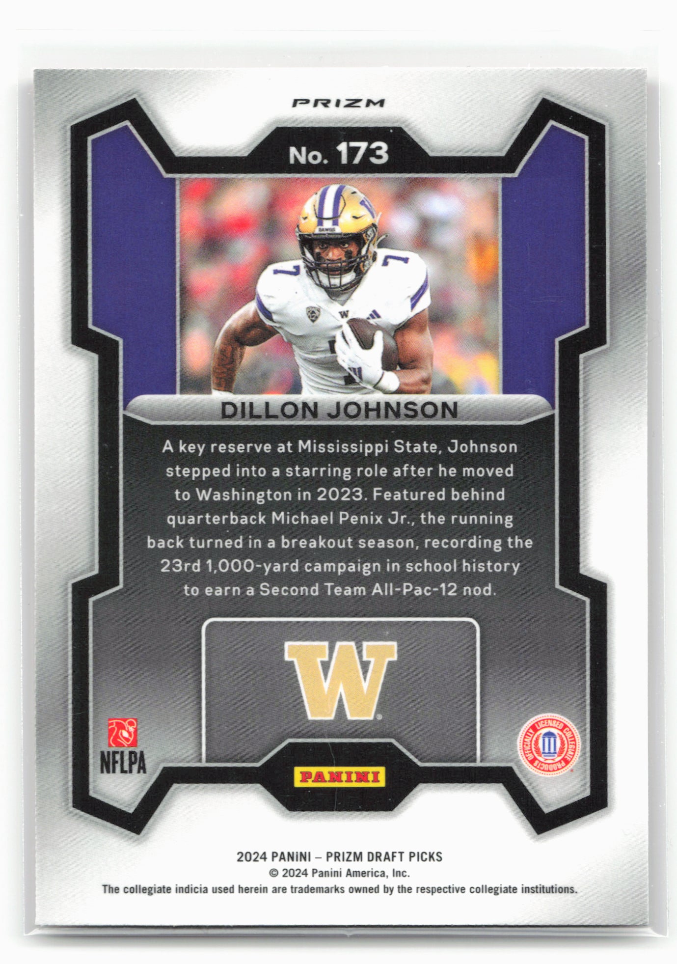 2024 Panini Prizm Draft Picks #173 Dillon Johnson Red Ice