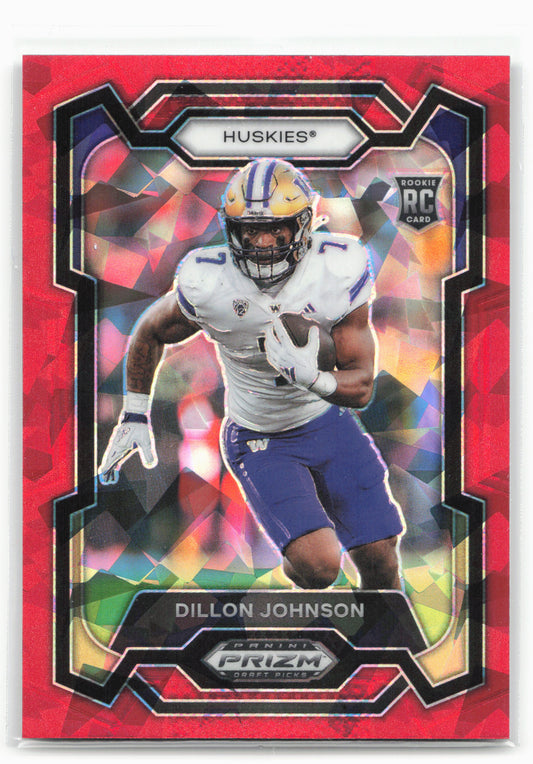 2024 Panini Prizm Draft Picks #173 Dillon Johnson Red Ice