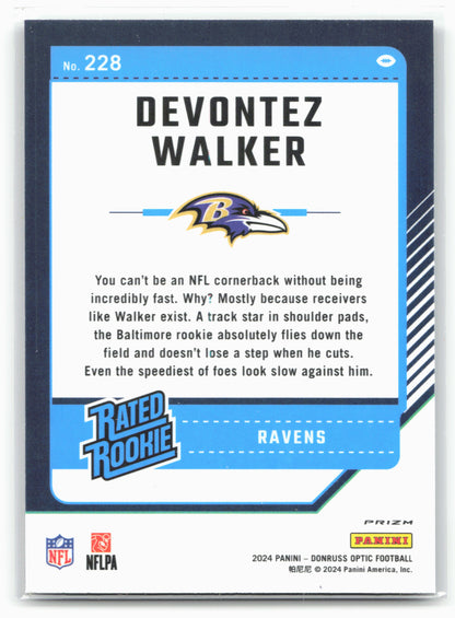2024 Donruss Optic #228 Devontez Walker Purple Shock