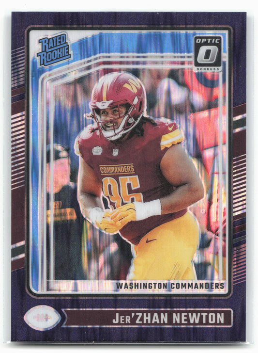 2024 Donruss Optic #252 Jer'Zhan Newton Purple Shock