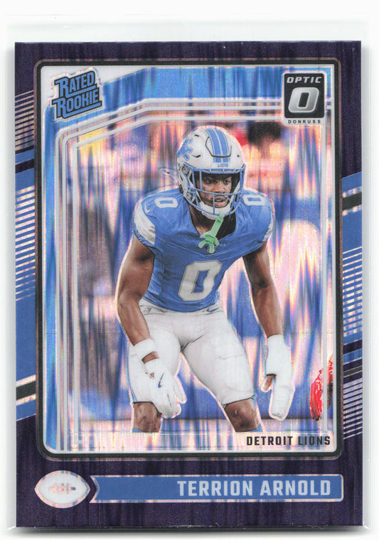 2024 Donruss Optic #290 Terrion Arnold Purple Shock