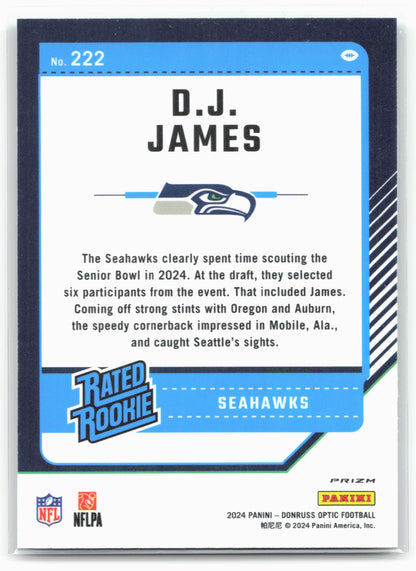 2024 Donruss Optic #222 D.J. James Holo