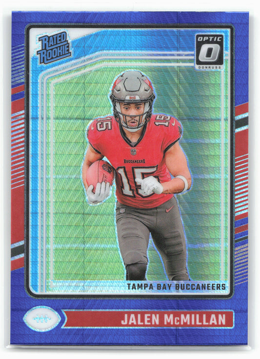 2024 Donruss Optic #239 Jalen McMillan Blue Hyper