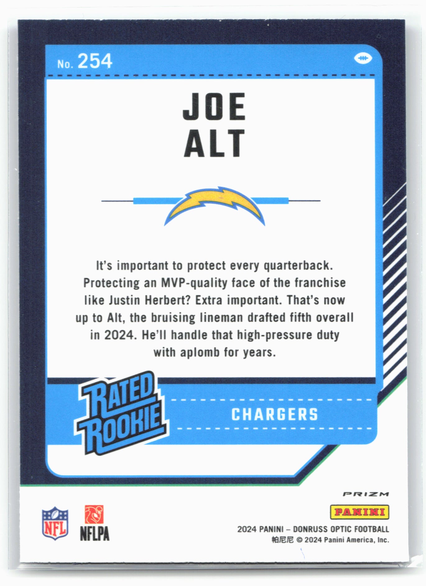 2024 Donruss Optic #254 Joe Alt Blue Hyper