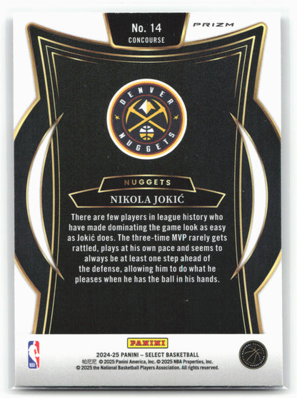 2024-25 Panini Select #14 Nikola Jokic Tectonic Prizm