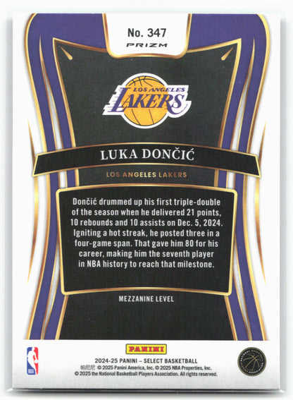 2024-25 Panini Select #347 Luka Doncic Tectonic Prizm