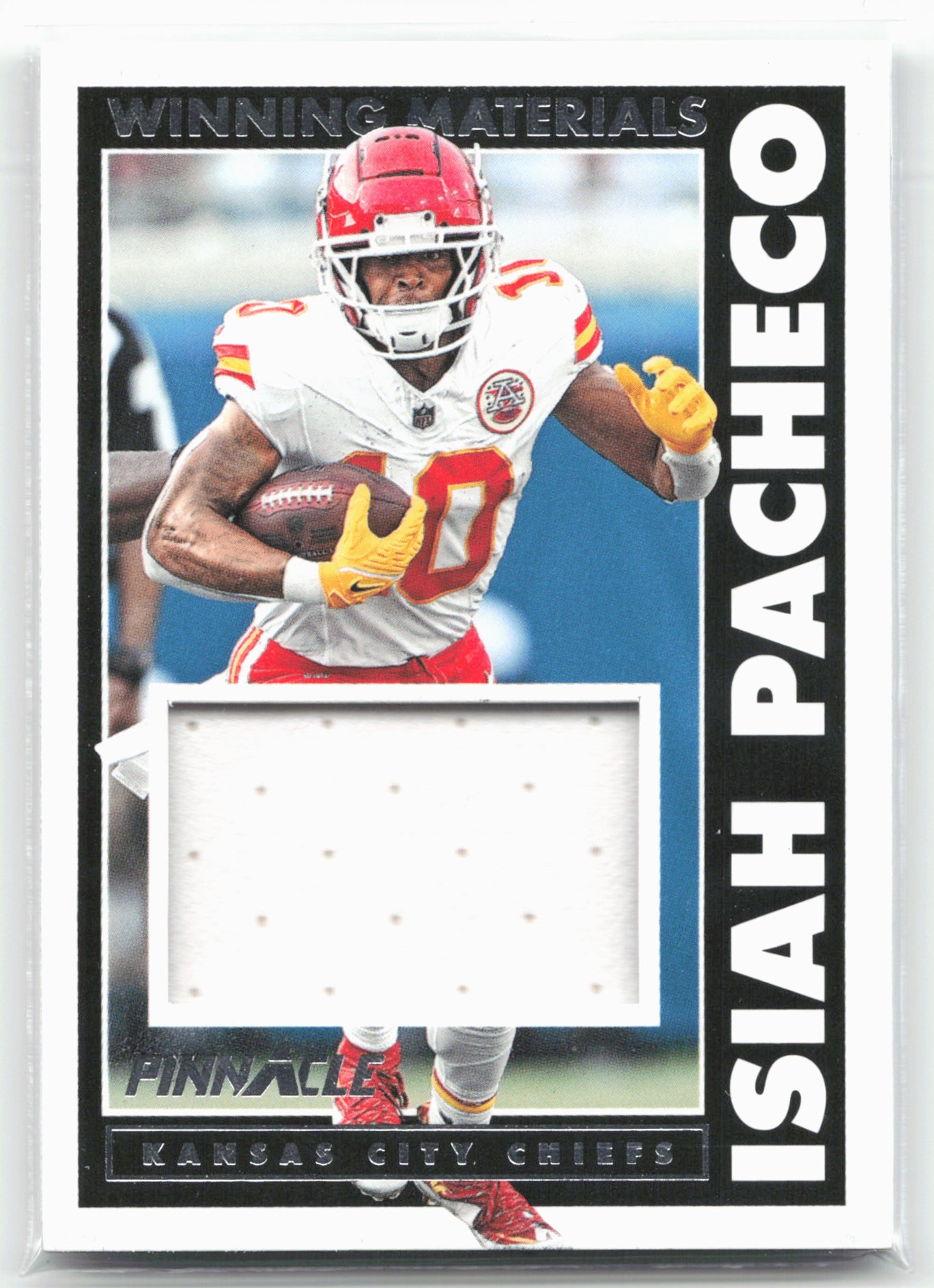 2024 Panini Encore #WM-IPO Isiah Pacheco Winning Materials #/199