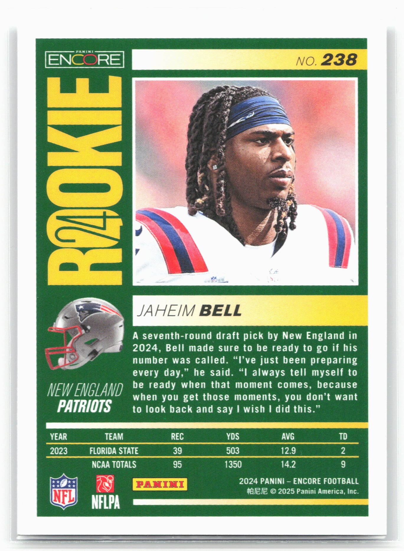 2024 Panini Encore #238 Jaheim Bell