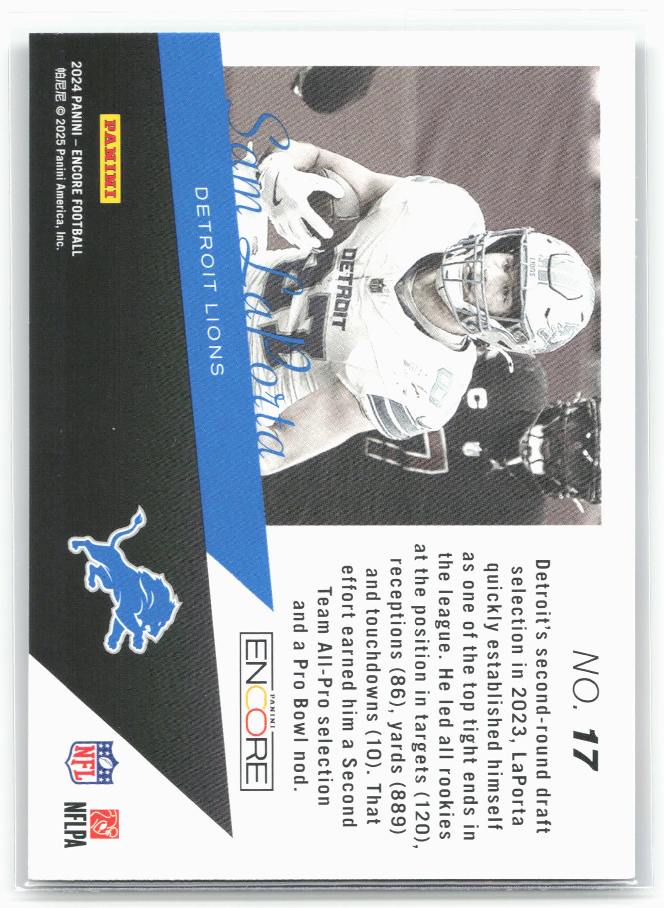 2024 Panini Encore #17 Sam LaPorta The Future is Now