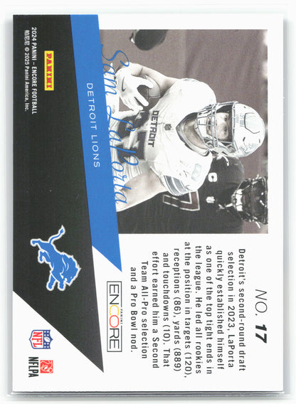 2024 Panini Encore #17 Sam LaPorta The Future is Now