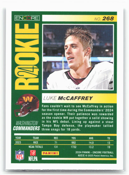 2024 Panini Encore #268 Luke McCaffrey 26526