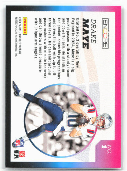 2024 Panini Encore #1 Drake Maye Rookie Aurora