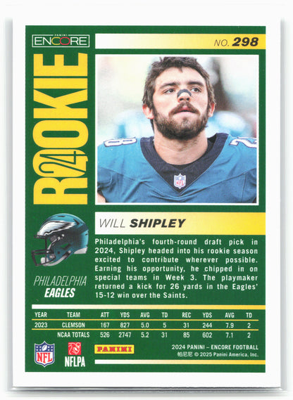 2024 Panini Encore #298 Will Shipley 26530