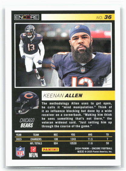 2024 Panini Encore #36 Keenan Allen Silver #/150