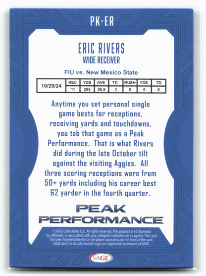 2026 Sage #PK-ER Eric Rivers Peak Performance Purple