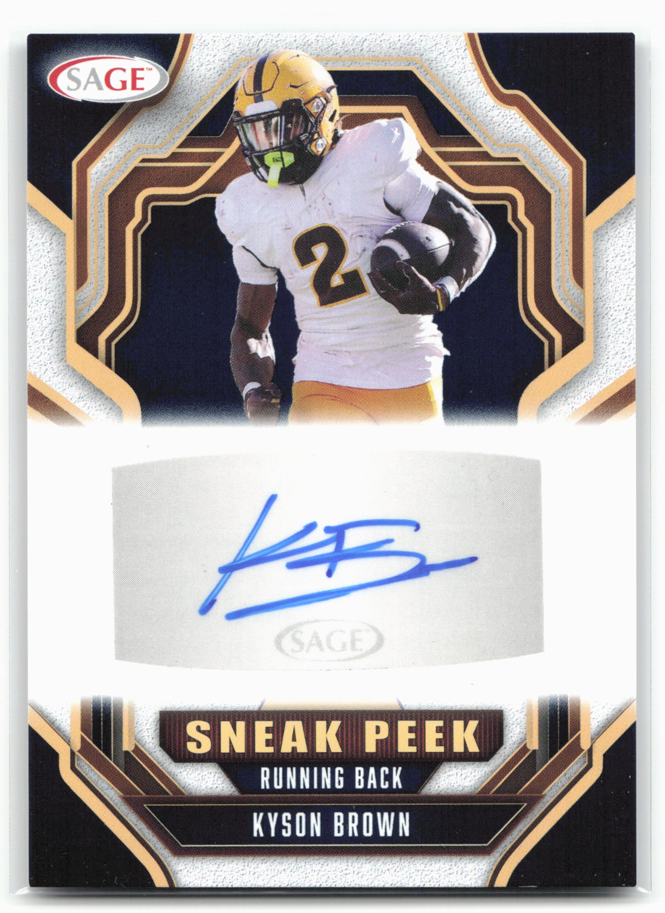 2026 SAGE #SPA-KB Kyson Brown Sneak Peek Autographs Blue