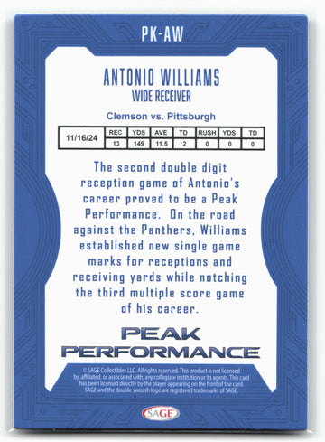 
2026 SAGE #PK-AW Antonio Williams Mosaic