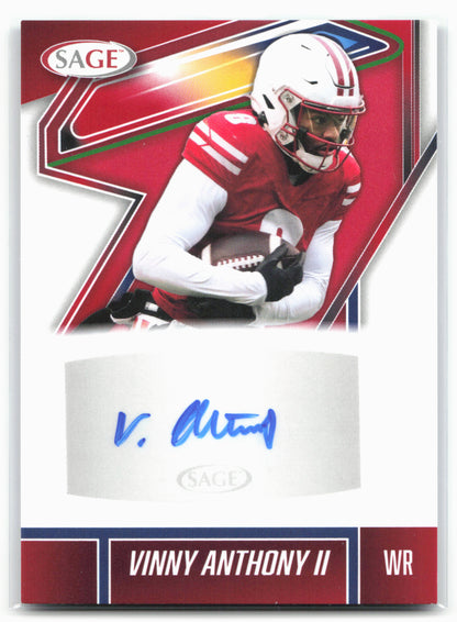 2026 SAGE #A-VAII Vinny Anthony II Autographs Red