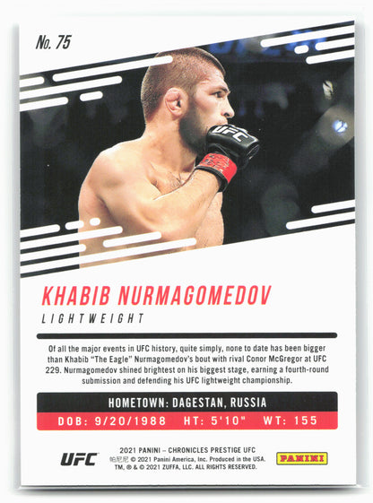 2021 Panini Chronicles UFC #75 Khabib Nurmagomedov