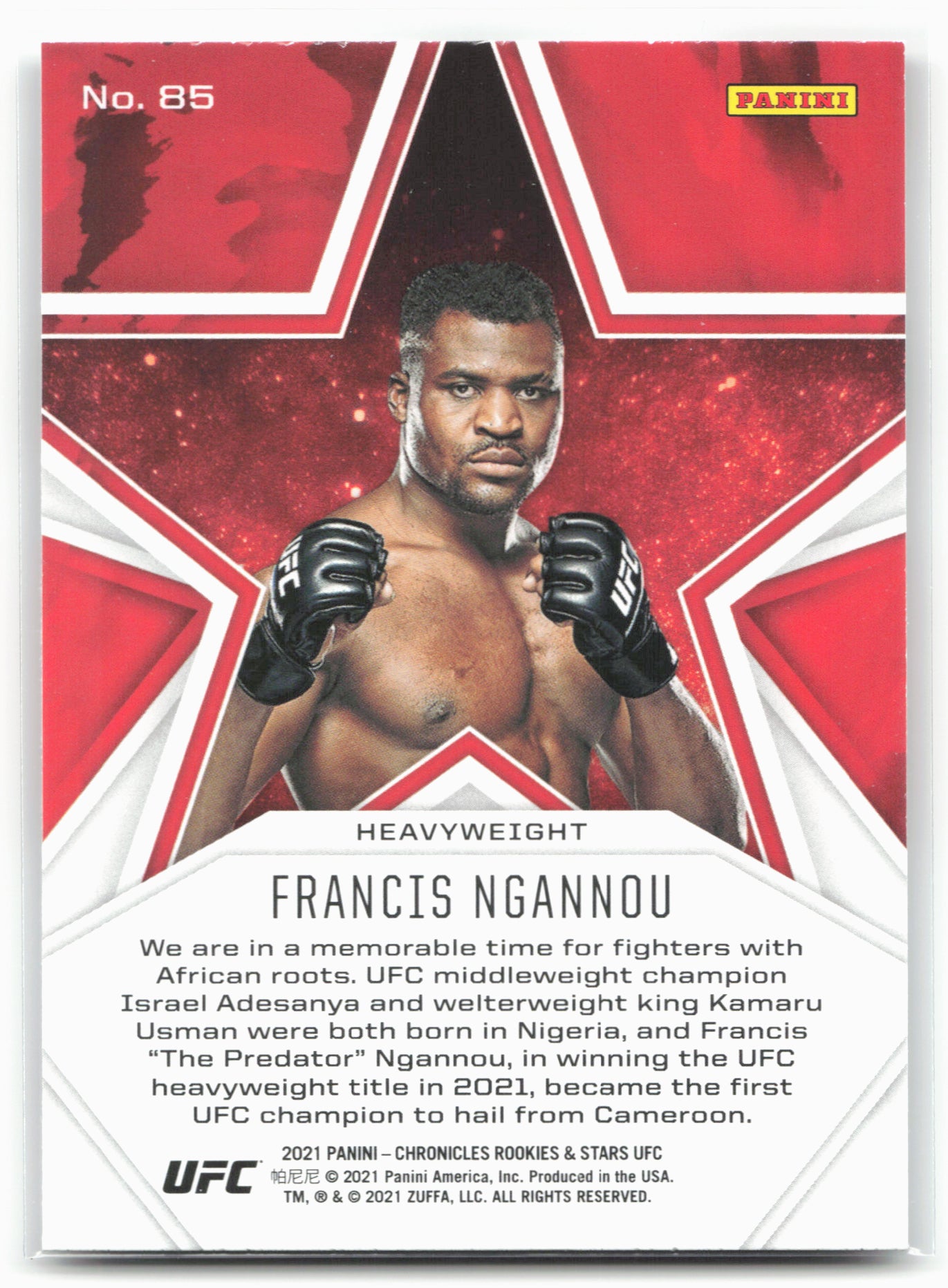 2021 Panini Chronicles UFC #85 Francis Ngannou Pink