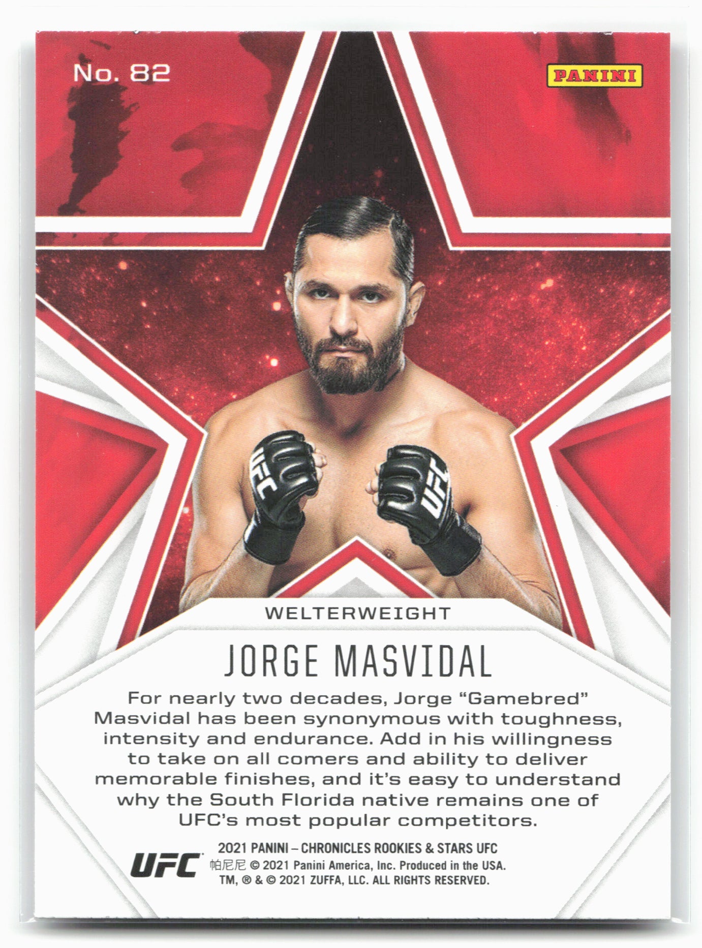 2021 Panini Chronicles UFC #82 Jorge Masvidal