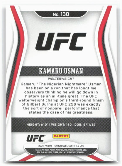 2021 Panini Chronicles UFC #130 Kamaru Usman Pink