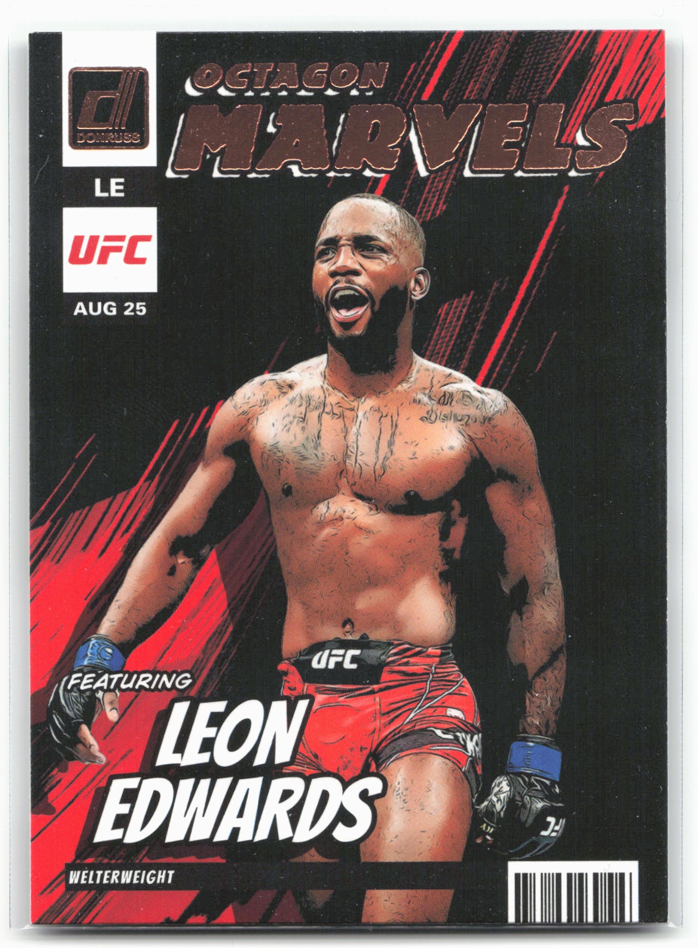 2023 Donruss UFC #18 Leon Edwards Octagon Marvels